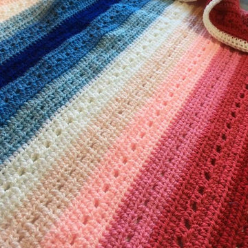 Easy Eyelet Baby Blanket
