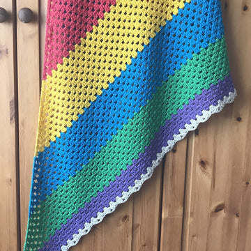 Colour Block Granny Scarf