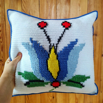 Folk Tulip Pillow