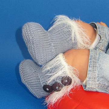 Baby Super Furry 3 Button Booties (Boots Bootees)