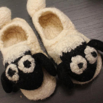 Shaun's Slippers - Seamless Felted Sheep Shoes
