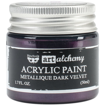 Prima Marketing Finnabair Art Alchemy Acrylic Paint 1.7 Fluid Ounces - Metallique Dark Velvet