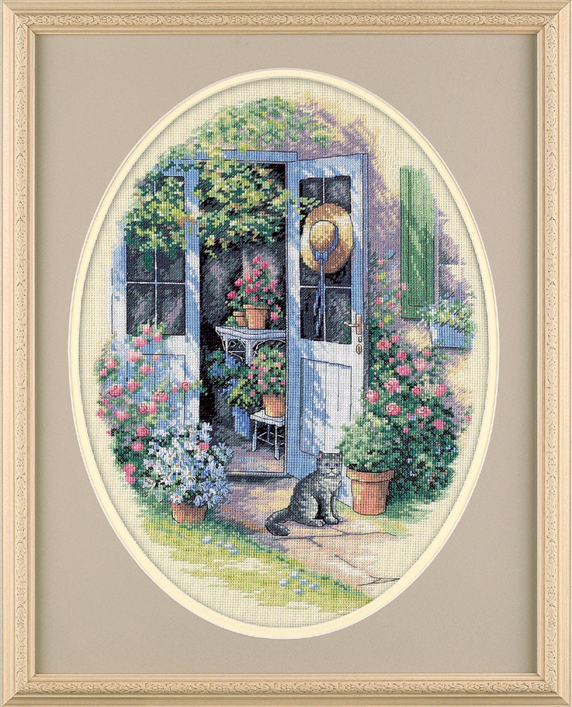 Dimensions Counted Cross Stitch Kit: Garden Door Cross Stitch Kit - 12 x 16in