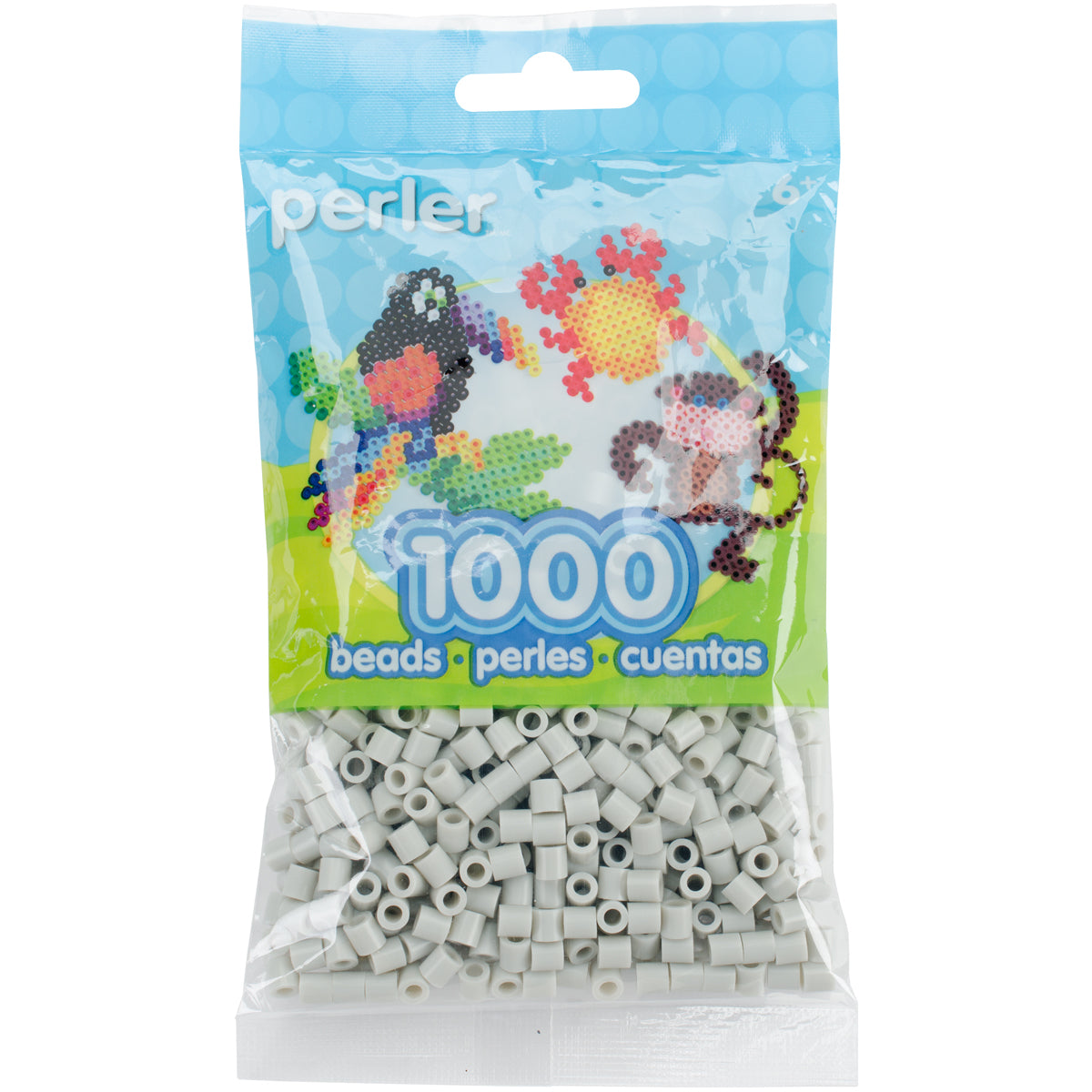 Perler Beads 1,000/Pkg - Light Grey