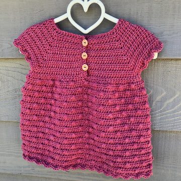 Crochet baby dress - Sylvia Bobble Dress