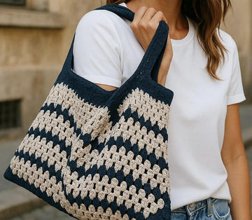 Cotton Crochet Beach Bag