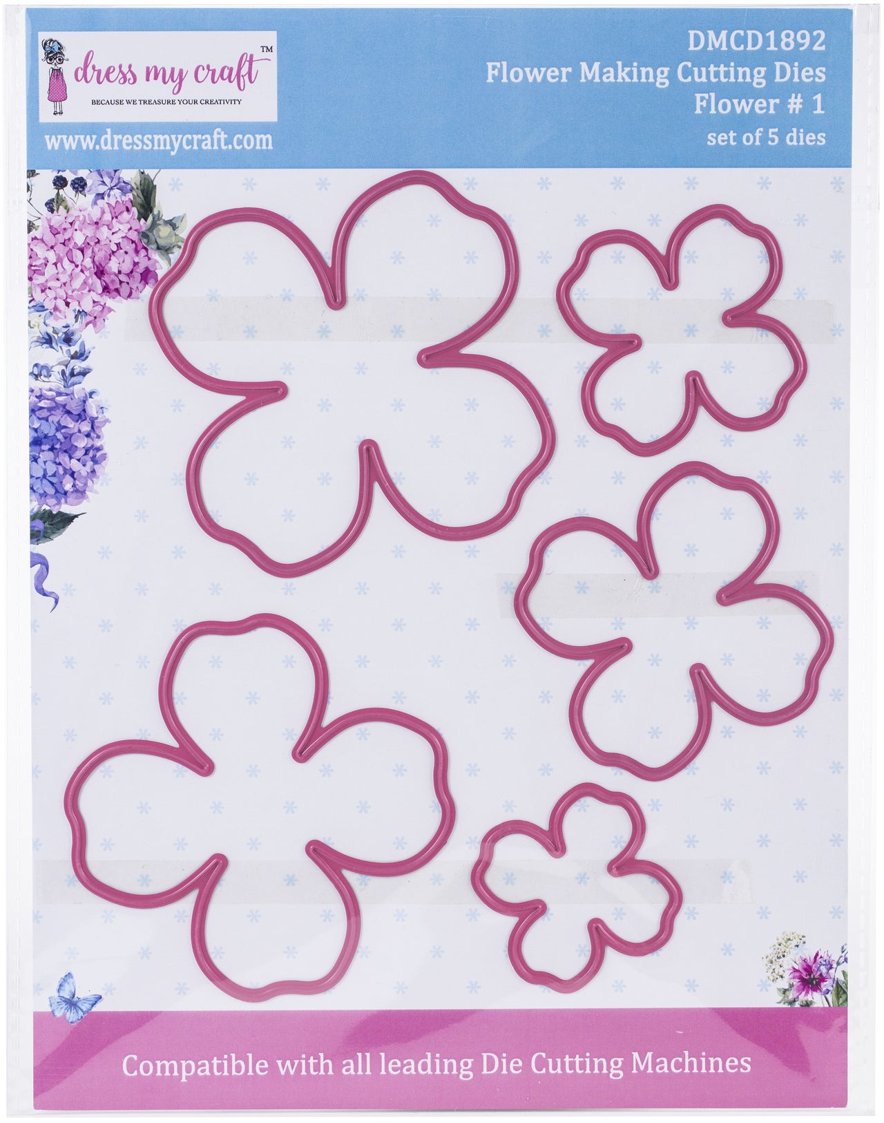Dress My Craft Dies - Flower #1 1.37" To 2.95"