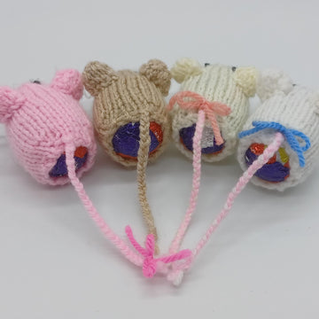 Little Mouse Family Creme Egg Cover Knitting Pattern DK Gift Charity knit EASY Easter Egg Hunt Milk Toy Cadburys Caramel Oreo Egg