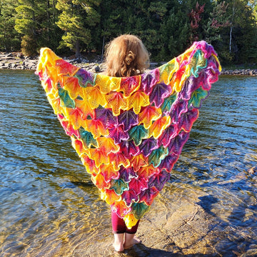 Fall Leaves Garden Shawl