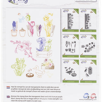 Find It Trading Amy Design Clear Stamps - Botanical Spring