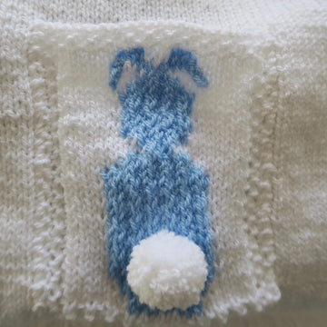 Baby Boy Bunting Bunny Car Seat Blanket & Hat