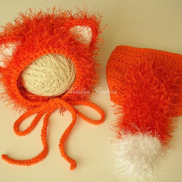 Fox Baby Bonnet and Diaper Cover
