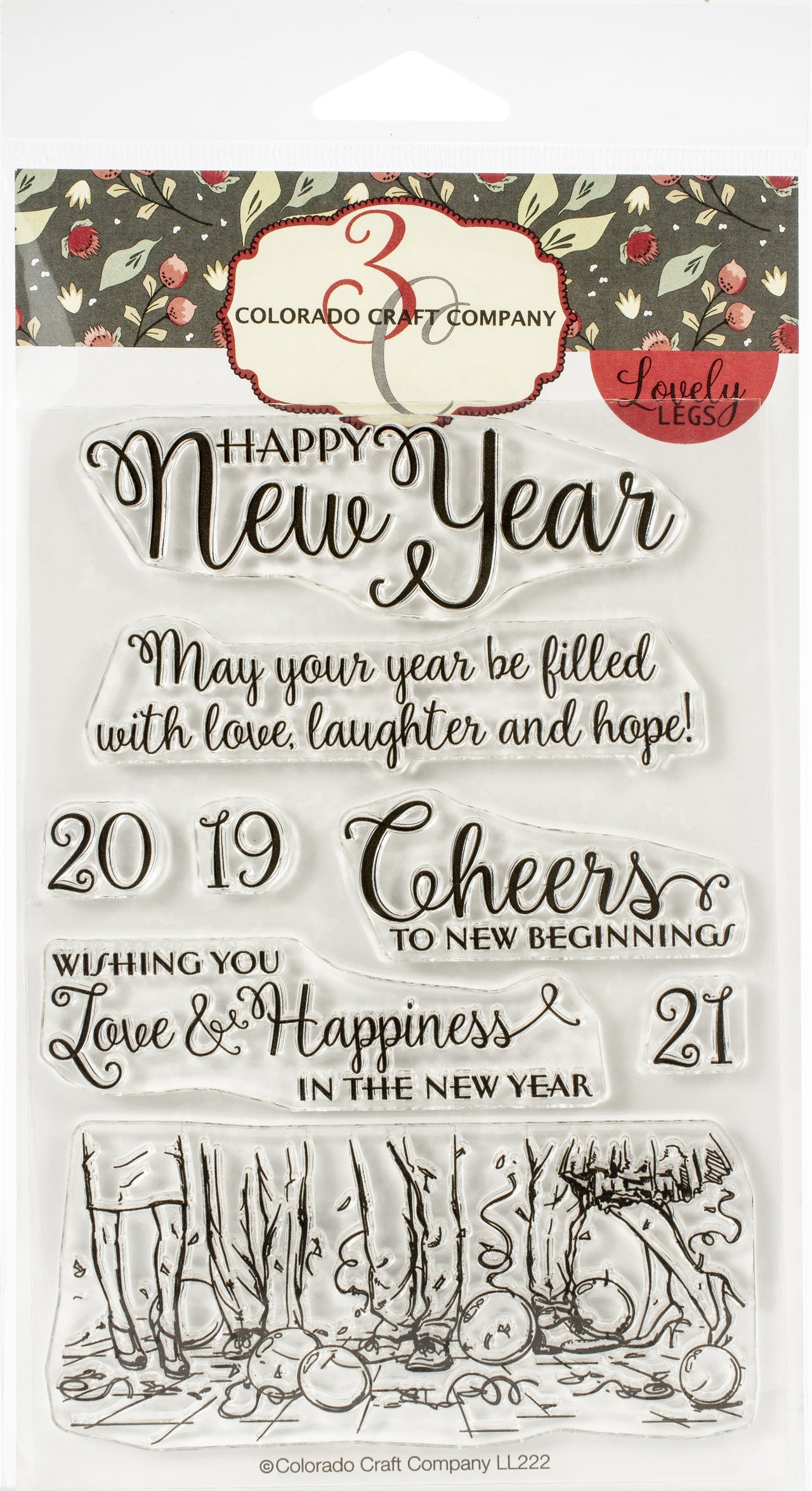 Colorado Craft Company Clear Stamps 4"X6" - Happy New Year-Lovely Legs