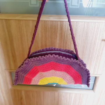 Crochet pattern rainbow bag