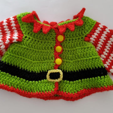 Christmas doll outfit amigurumi pattern for Lulu, crochet Elf clothes pattern, amigurumi doll clothes 12,6 inch (English, Deutsch, Français)