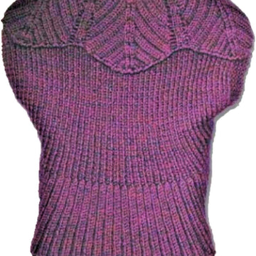 Purple Rotlaub Leaf Collar Shrug