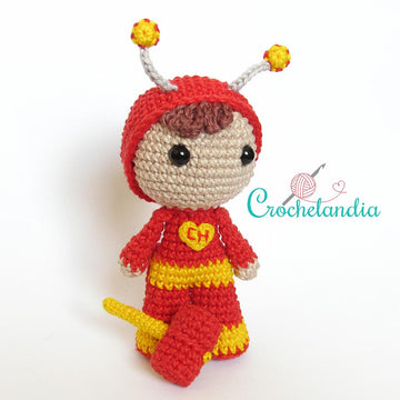 El Chapulín Colorado amigurumi doll - crochet pattern by Crochelandia