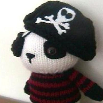 Pirate Panda Knit Amigurumi Pattern