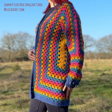 Granny Flexi Hexi Longline Cardi
