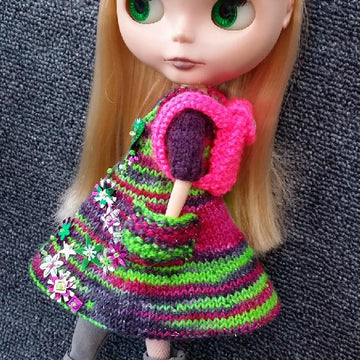 Blythe Romper Rumper, pinafore dress and cardigan