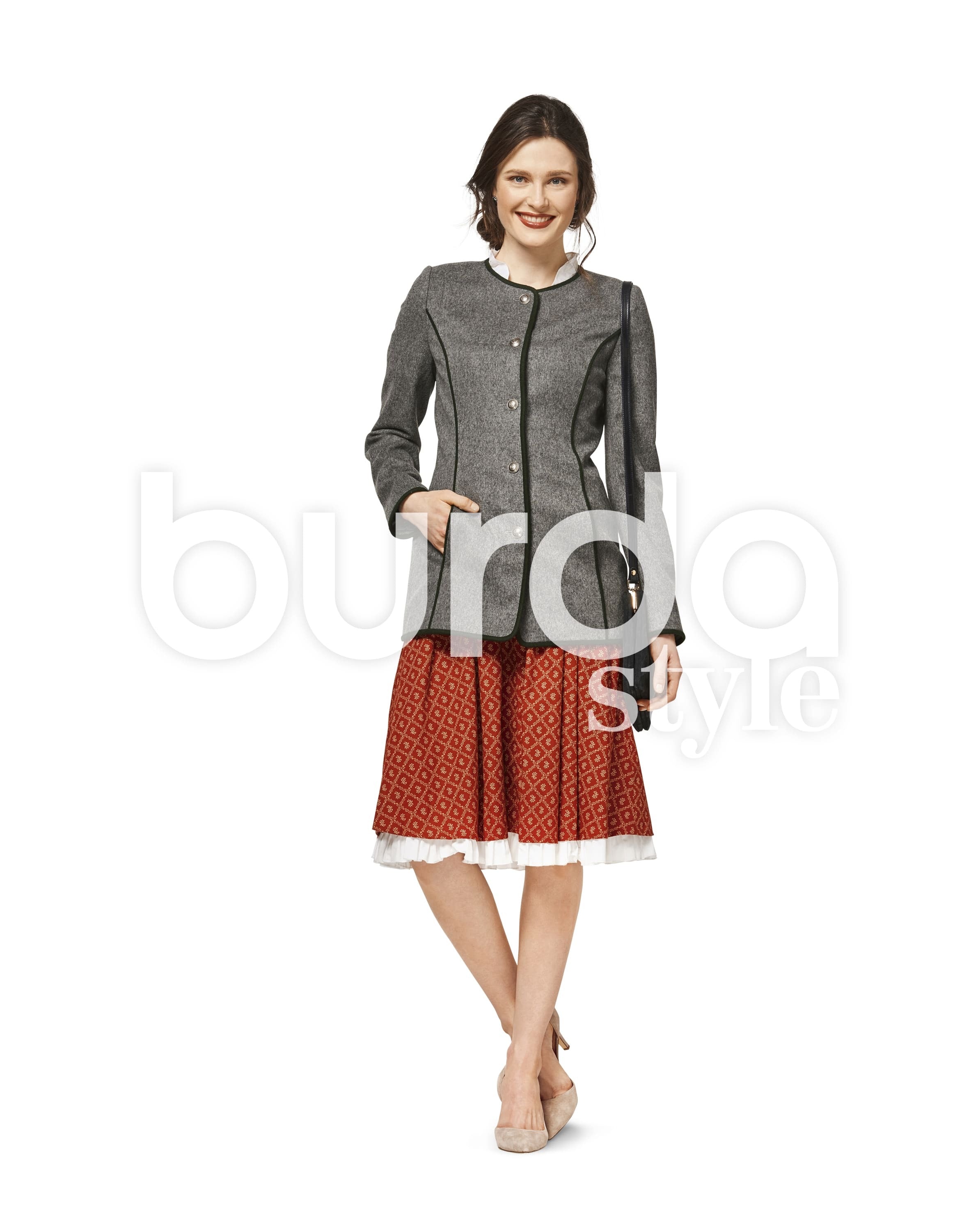 Burda Style Pattern B6465 Women's Collarless Jacket