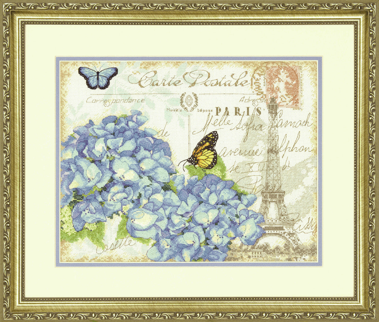 Dimensions Paris Hydrangea Cross Stitch Kit