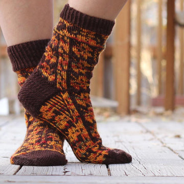 Mabon Leaves Socks