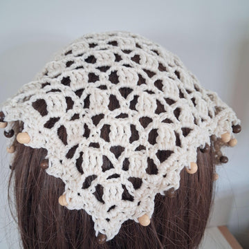 Crochet Lacy Boho Bandana