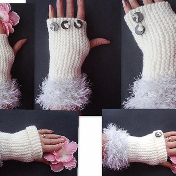 346, KNIT FLAT, FINGERLESS GLOVES