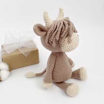 Highland cow toy crochet pattern amigurumi