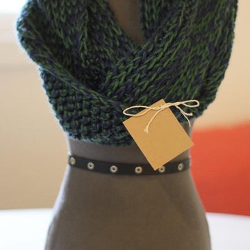 2-Tone Knit-Look Infinity Scarf (3 Ways)