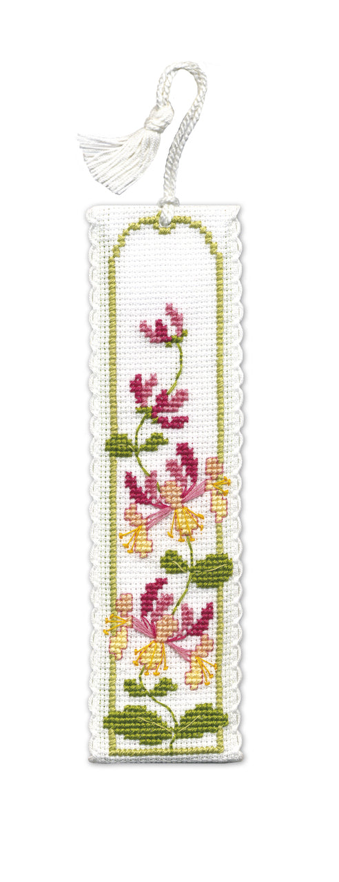 Textile Heritage Honeysuckle Bookmark Cross Stitch Kit - 19cm x 5cm