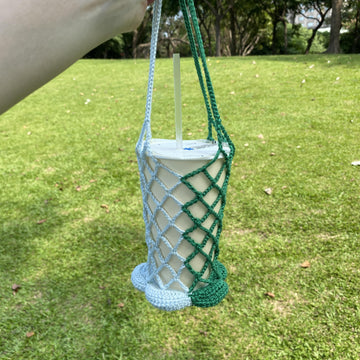 Flower Water Bottle Holder PDF pattern – market bag, cup sleeve, bag charm, flower keychain, crochet cup holder, flower bag charm