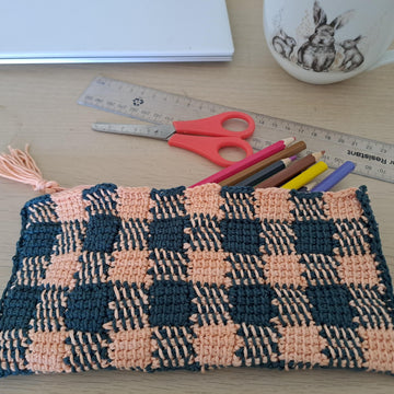Gingham Pencil Case