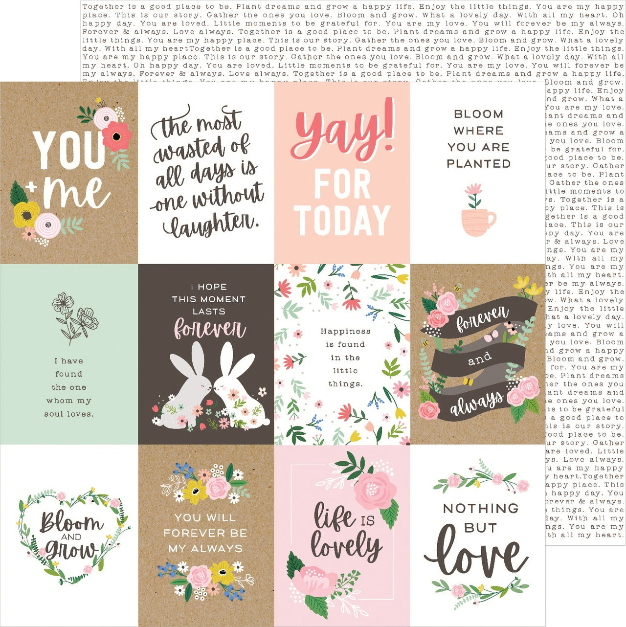 American Crafts Lovely Moments Double-Sided Cardstock 12"X12" 25/Pkg - Lovely Quotes