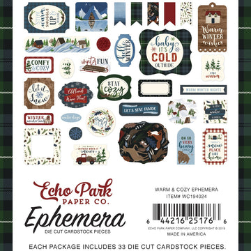 Echo Park Paper Echo Park Cardstock Ephemera 33/Pkg - Icons, Warm & Cozy