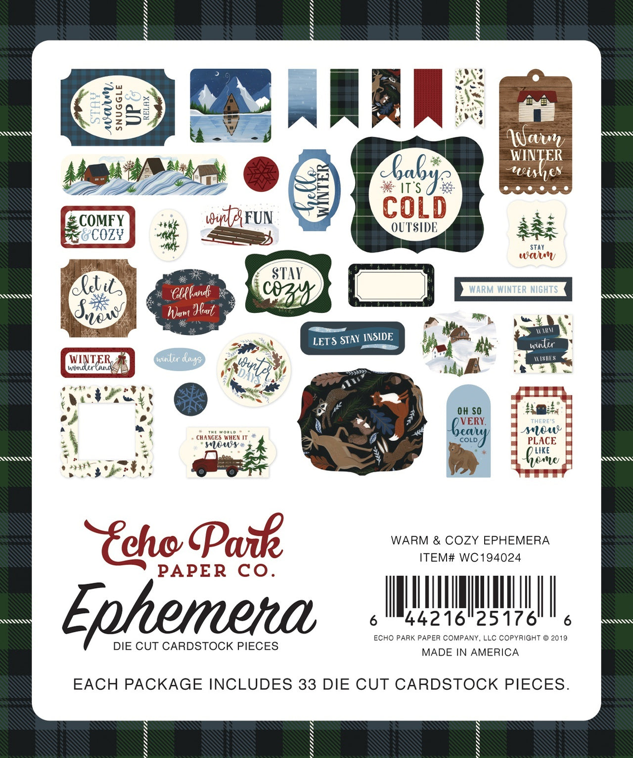 Echo Park Paper Echo Park Cardstock Ephemera 33/Pkg - Icons, Warm & Cozy