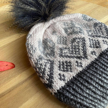 Fair Isle Heart Beanie