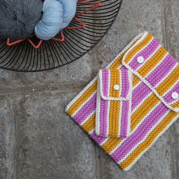Tunisian Striped Gadget Cosies