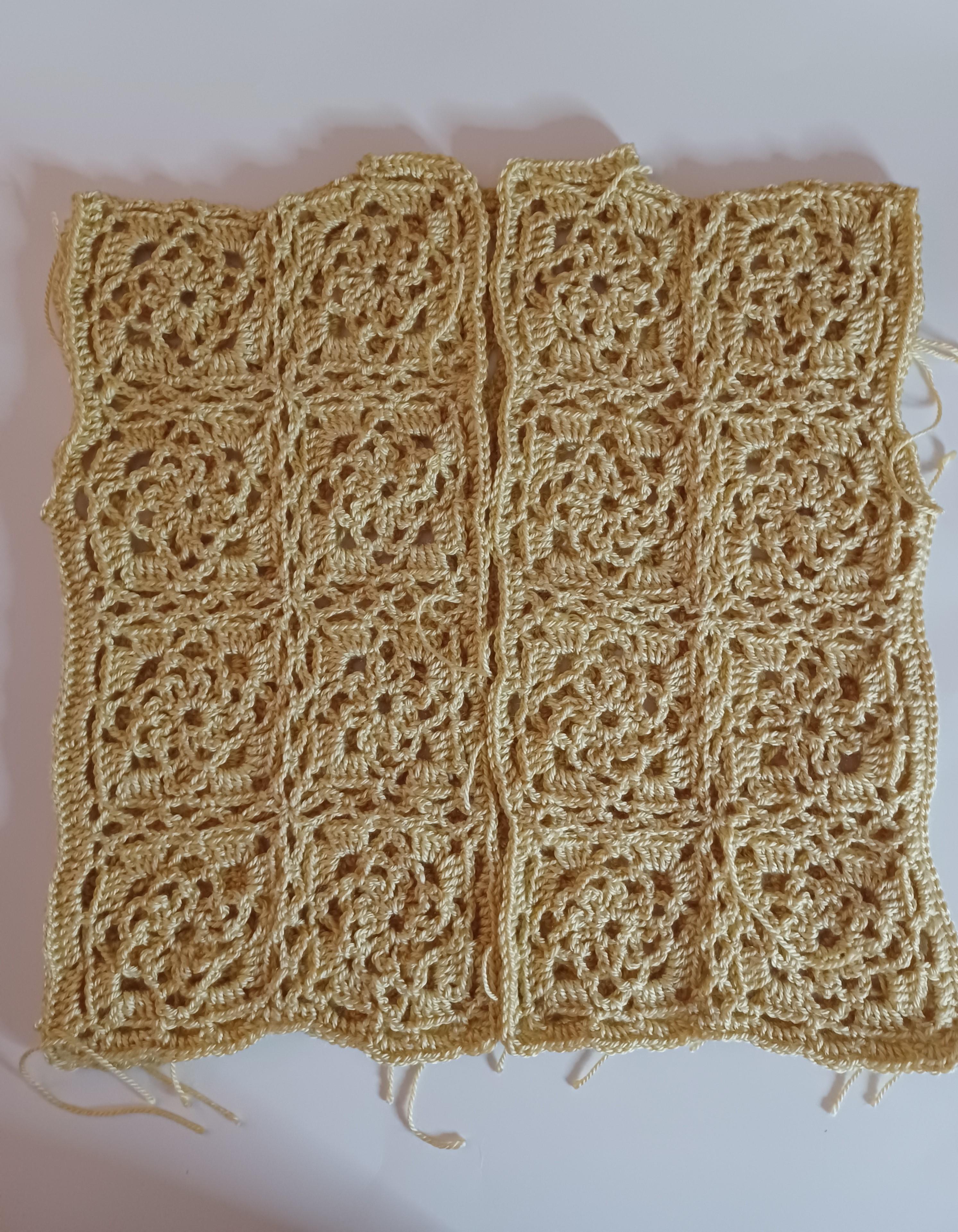 GOLDEN ROSE CROCHET LACE BLOUSE
