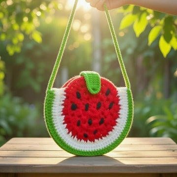 Watermelon Crochet Bag Pattern PDF + Video Tutorial