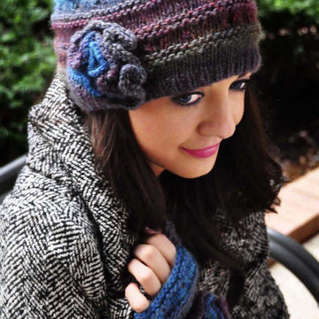 Your Time To Shine Sequin Bow and Boho Flower Hat and Fingerless Glove Set