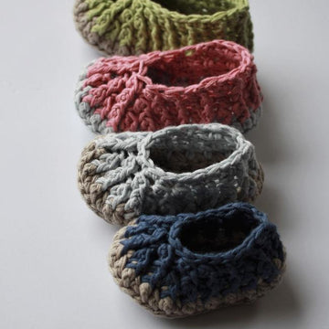 Organic Cotton Crochet Bootees
