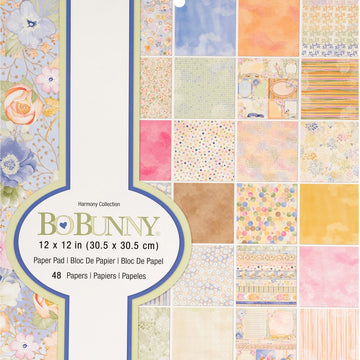 American Crafts BoBunny Single-Sided Paper Pad 12"X12" 48/Pkg - Harmony, 24 Designs/2 Each