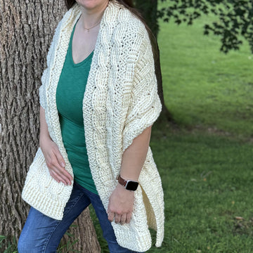 My First Cable Crochet Wrap