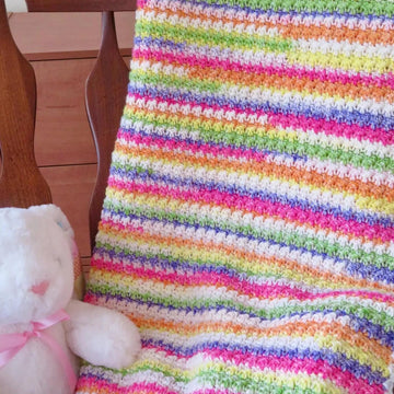 Sundae Treats Ice Cream Pastel Baby Blanket Crochet Pattern • (DK Weight)