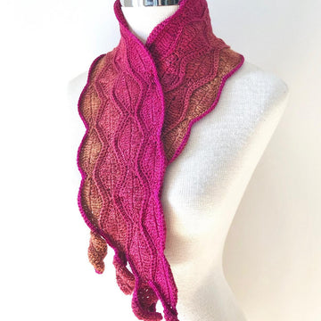 Elegant Leaves Accent Scarf