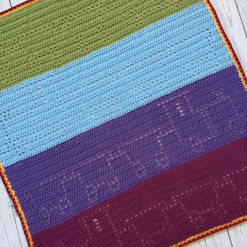 Train Filet Crochet Blanket