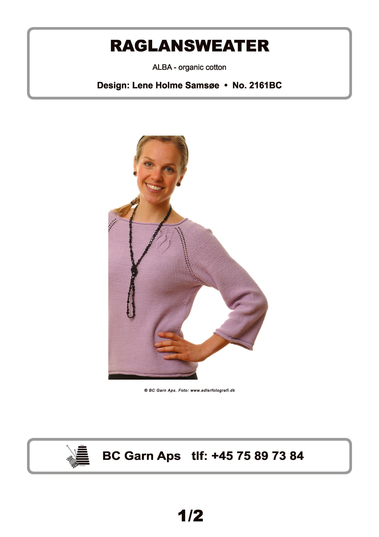 Raglan Sweater in BC Garn Alba - 2161BC - Downloadable PDF