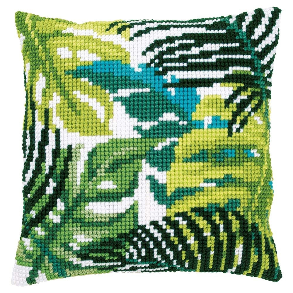 Vervaco Botanical Leaves Cross Stitch Cushion Kit - 40cm x 40cm
